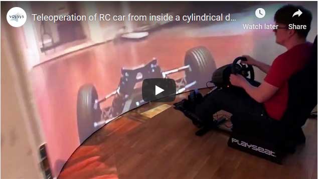 Teleoperation of RC car from inside a cylindrical dome