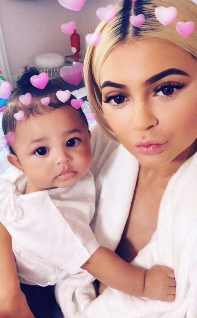 Kylie Jenner with daughter Stormi selfie