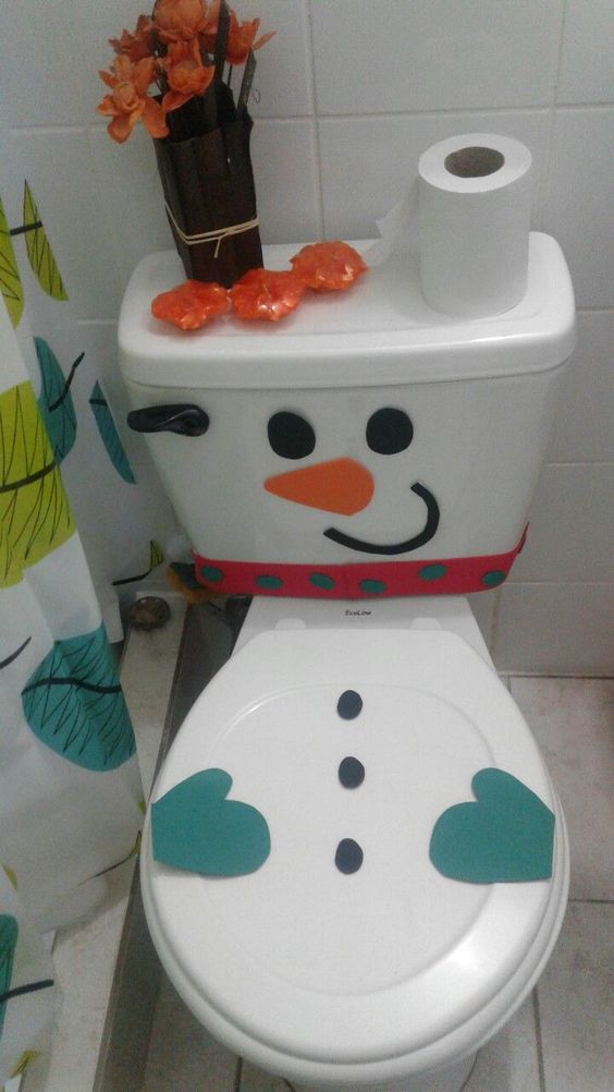 Christmas decor toilet