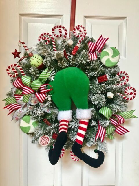 Christmas decor Wreaths with santa elf