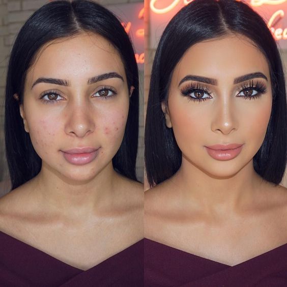 Makeup Transformation before and after